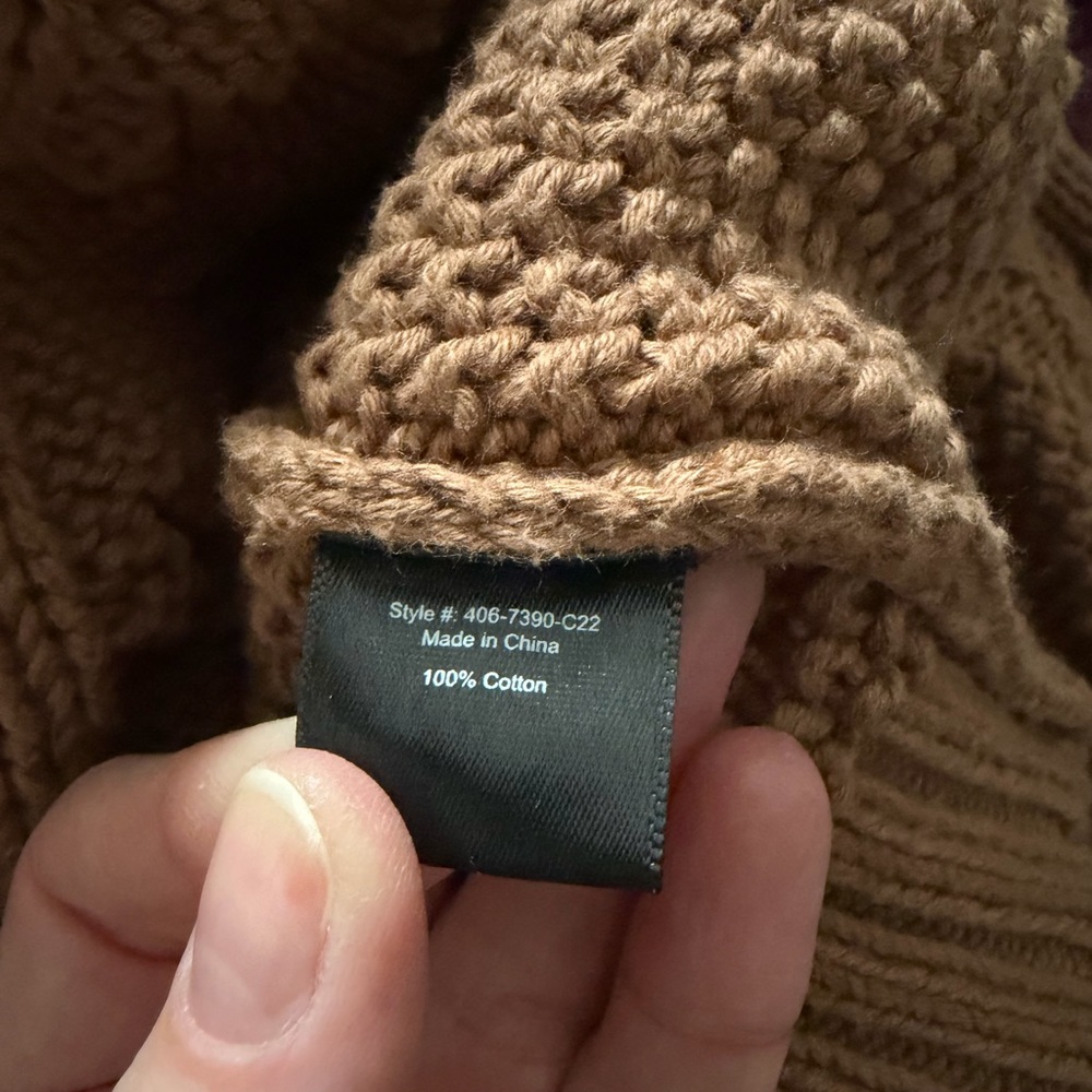 Jenni Kayne Cotton Cable Knit Cardigan Sweater - Picture 6 of 6